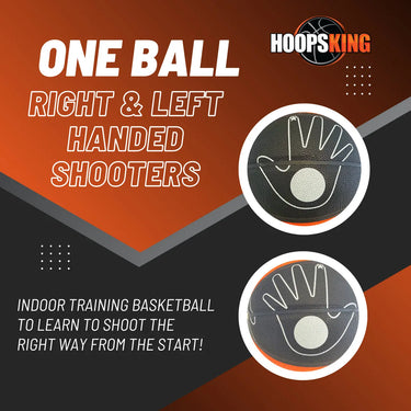 Basketball with hands on it leather